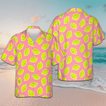 Lemon Pinky Hawaiian Shirt Men's Short Sleeve Summer Shirts Gifts For Stepson – Moonbestprint