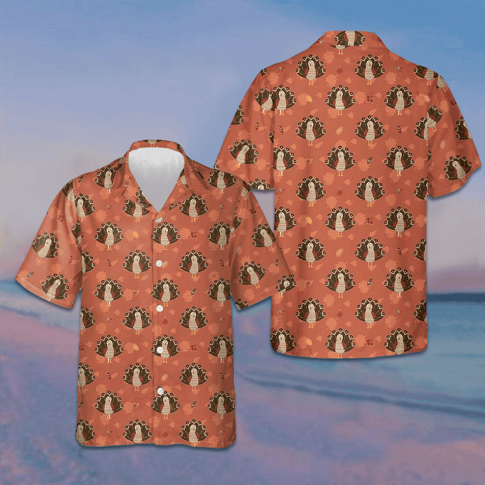 Thanksgiving Turkeys Hawaiian Shirt Funny Button Up Shirt Gifts For Thanksgiving Day – Moonbestprint