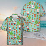 Santa Helper Pattern Hawaiian Shirt Merry Christmas Funny Shirt Gift Ideas For Boyfriend – Moonbestprint