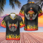 Two Wheels Forever Motorcycle Hawaiian Shirt Motorcycle Riding Skull shirt Gifts For Bikers – Moonbestprint