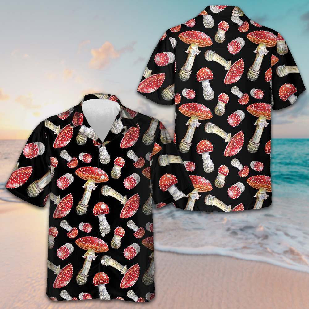 Fly Agaric Mushroom Hawaiian Shirt Beach Button Up Gifts For Mushroom Lovers – Moonbestprint