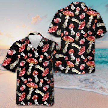 Fly Agaric Mushroom Hawaiian Shirt Beach Button Up Gifts For Mushroom Lovers – Moonbestprint