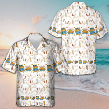 Yammy Peanut Butter Hawaiian Shirt Summer Button Up Gift For Peanut Butter Lovers – Moonbestprint