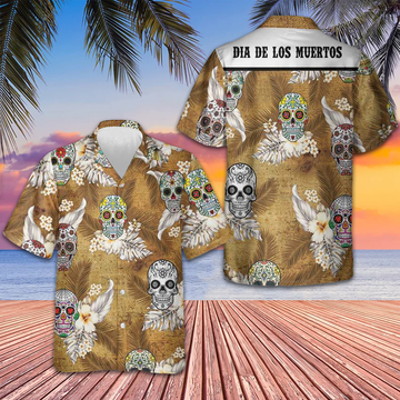 Dia De Los Muertos Sugar Skull Hawaiian Shirt Day Of The Dead Shirt Gifts For Mexicans – Moonbestprint