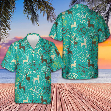 Vintage Christmas Reindeer Seamless Pattern Hawaiian Shirt Cool Christmas Shirt Men – Moonbestprint