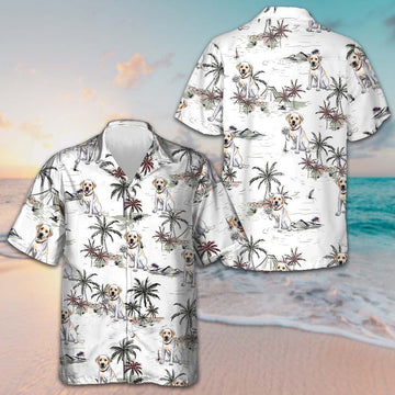 Labrador Retriever Tropical Pattern Hawaiian Shirt Men's Vacation Button Up Dog Lovers Gifts – Moonbestprint
