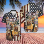 Deer Hunter American Flag Hawaiian Shirt Men's button up shirts summer Gift Ideas – Moonbestprint