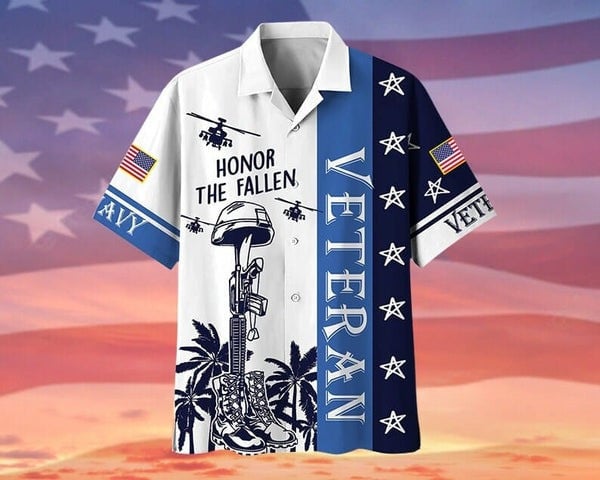 US Veteran Hawaiian Shirt Honor The Fallen Unique U.S Veteran Merch Gifts – Moonbestprint
