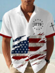 American 250 Years 1776 Hawaiian Shirt Cross Christian Faith USA Flag Religious Outfit Presents – Moonbestprint