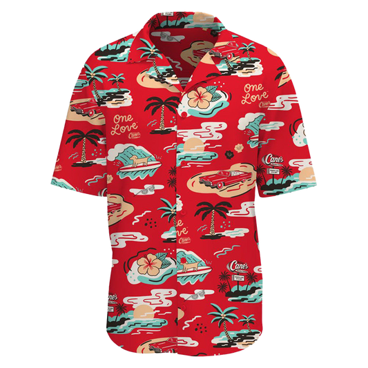 Canes Merch Raising Cane's Hawaiian Shirt Aloha Button Down Shirt Best Father's Day Gifts – Moonbestprint