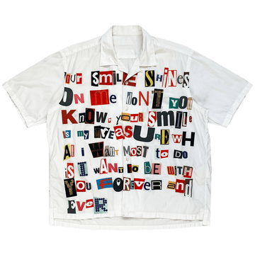 Junya Watanabe Poem Hawaiian Shirt Junya Watanabe Ransom Note Poem Shirt Gifts For Fans – Moonbestprint