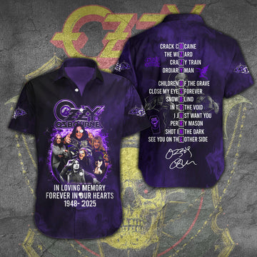 RIP Ozzy Osbourne Hawaiian Shirt In Loving Memory Forever In Our Hearts Shirt Gifts For Fans – Moonbestprint