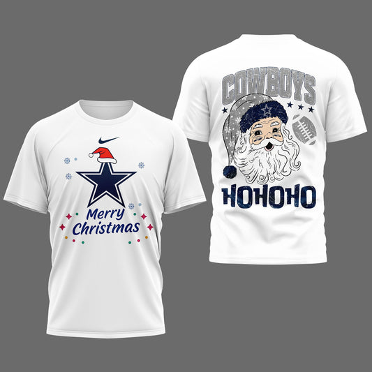 Dallas Cowboys | Premium NFL Merry Christmas Santa Claus 3D Shirt NP Moonbestprint