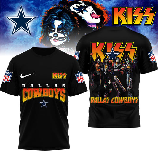 Dallas Cowboys | Premium NFL Kiss Band 3D Shirt  Moonbestprint