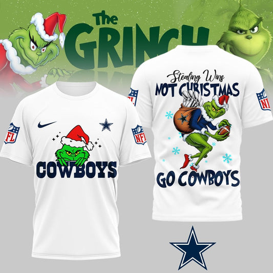 Dallas Cowboys | Premium NFL Stealing Wins Not Christmas 3D Shirt NY Moonbestprint