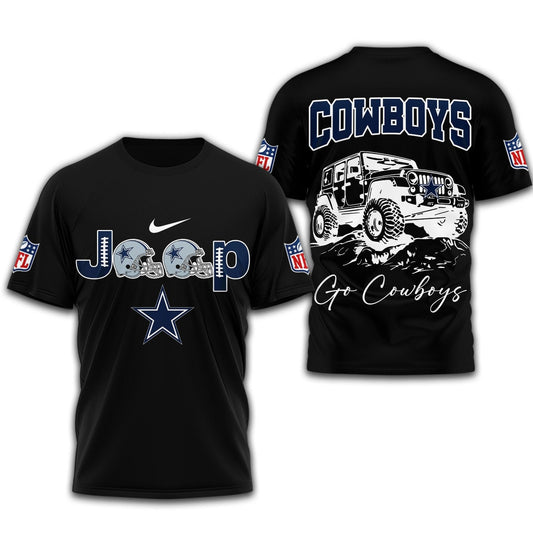 Dallas Cowboys | Premium NFL Jeep 3D Shirt  Moonbestprint