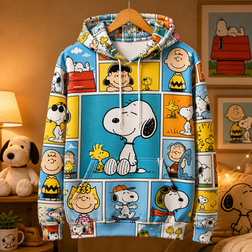 Snoopy & Friends Comic Collage 3D AOP Hoodie