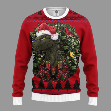 Godzilla Junior Chibi Noel Mc Ugly Christmas Sweater Thanksgiving Gift ? Usalast