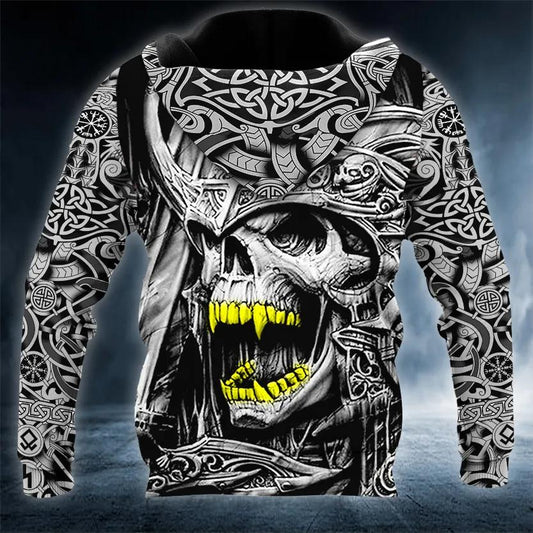 Gold Teeths Viking 3D All Over Print Hoodie -Moonbestprint