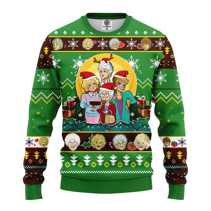 Golden Girls Ugly Christmas Sweater Green 1 Amazing Gift Idea Thanksgiving Gift ? Usalast