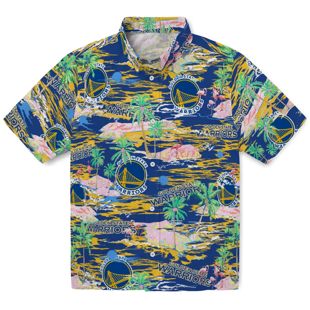 Golden State Warriors Flamingo Retreat 2026 Hawaiian Shirt – Moonbestprint