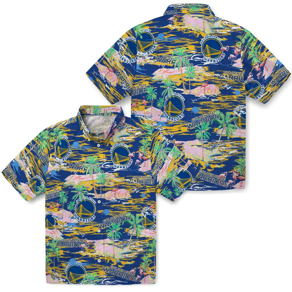 Golden State Warriors Flamingo Retreat 2026 Hawaiian Shirt – Moonbestprint