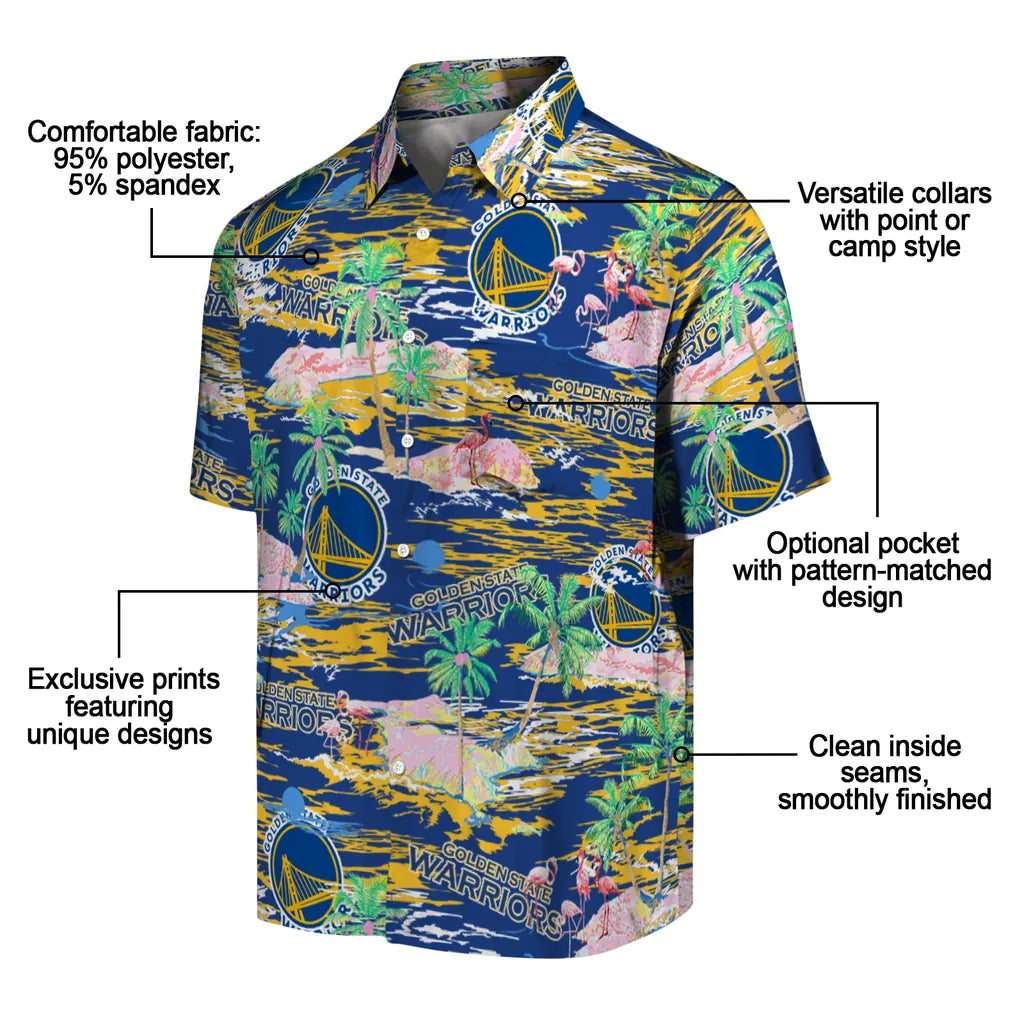 Golden State Warriors Flamingo Retreat 2026 Hawaiian Shirt – Moonbestprint