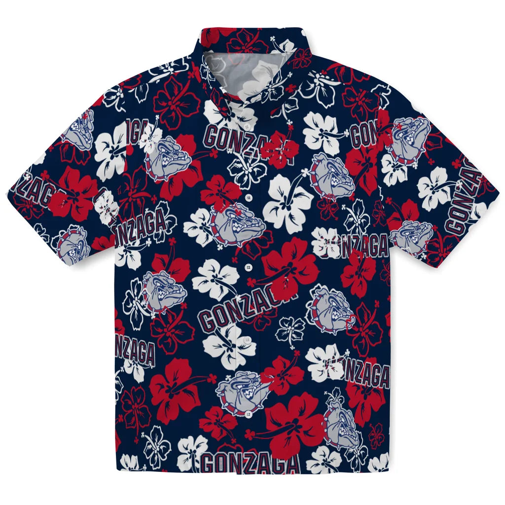 Gonzaga Bulldogs Hibiscus Bloom Hawaiian Shirt – Moonbestprint