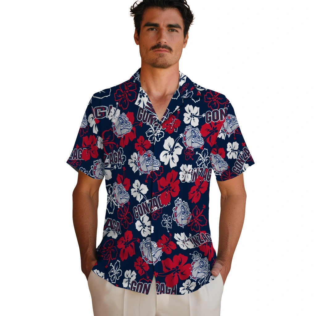 Gonzaga Bulldogs Hibiscus Bloom Hawaiian Shirt – Moonbestprint
