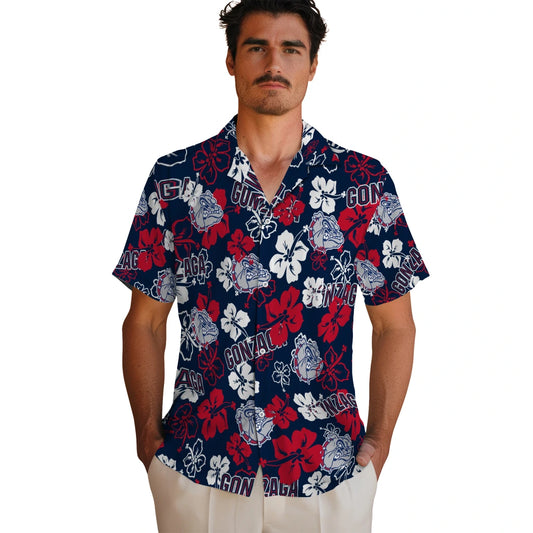 Gonzaga Bulldogs Hibiscus Bloom Hawaiian Shirt – Moonbestprint