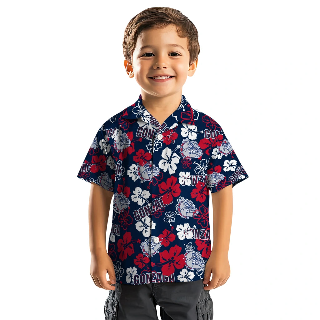 Gonzaga Bulldogs Hibiscus Bloom Hawaiian Shirt – Moonbestprint