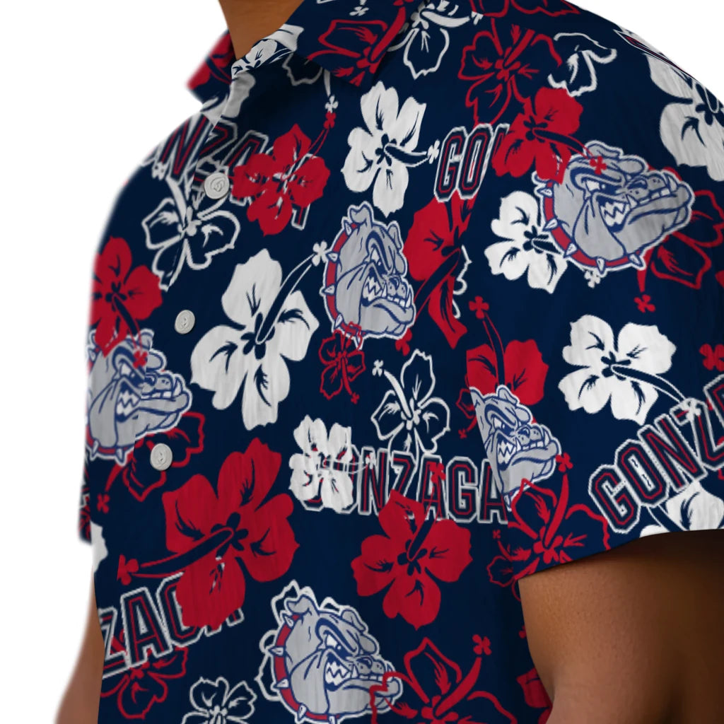 Gonzaga Bulldogs Hibiscus Bloom Hawaiian Shirt – Moonbestprint