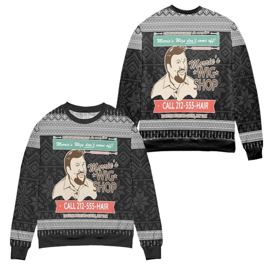 Goodfellas Morries Wigs Dont Come Off Ugly Christmas Sweater ? Black ? Usalast