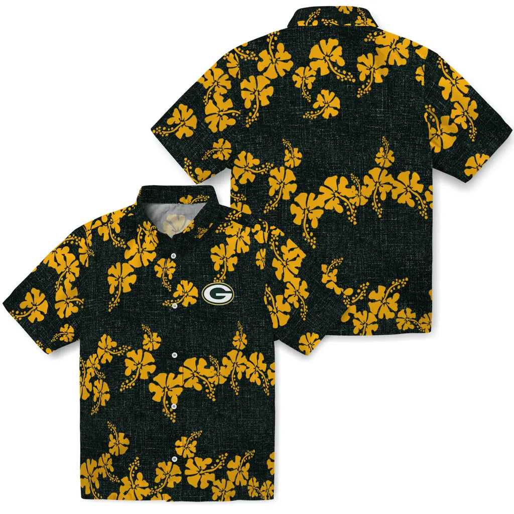 Green Bay Packers Hawaiian Shirt - 50th State Flower | Moonbestprint