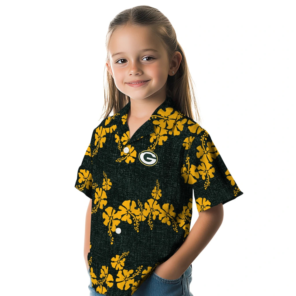 Green Bay Packers Hawaiian Shirt - 50th State Flower | Moonbestprint