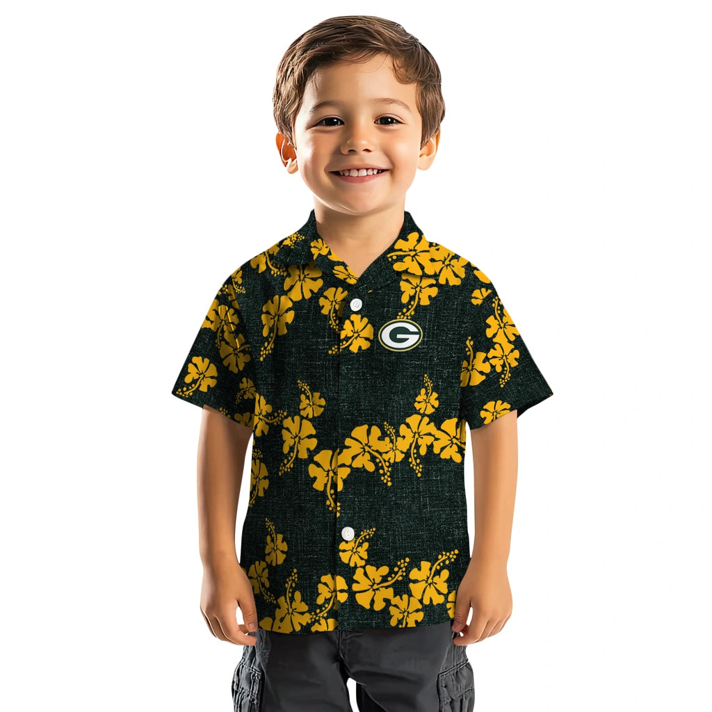 Green Bay Packers Hawaiian Shirt - 50th State Flower | Moonbestprint