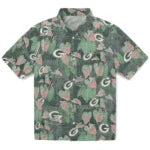 Green Bay Packers Hawaiian Shirt - Anthurium Overlay | Moonbestprint
