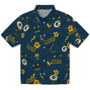 Green Bay Packers Hawaiian Shirt - Beach Vibe | Moonbestprint