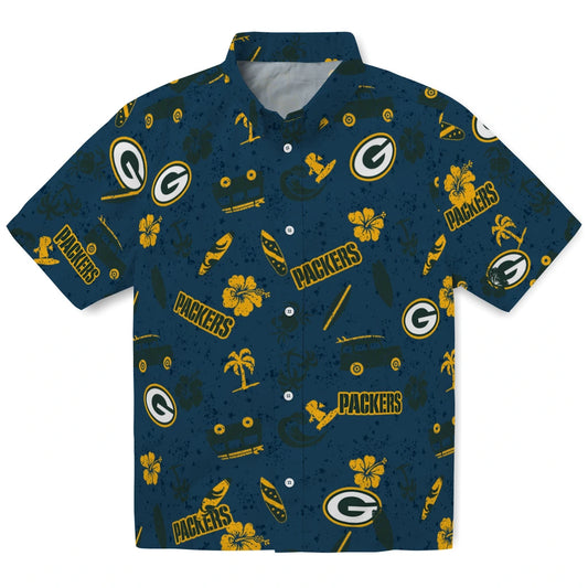 Green Bay Packers Hawaiian Shirt - Beach Vibe | Moonbestprint