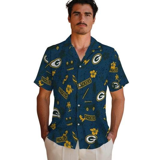Green Bay Packers Hawaiian Shirt - Beach Vibe | Moonbestprint