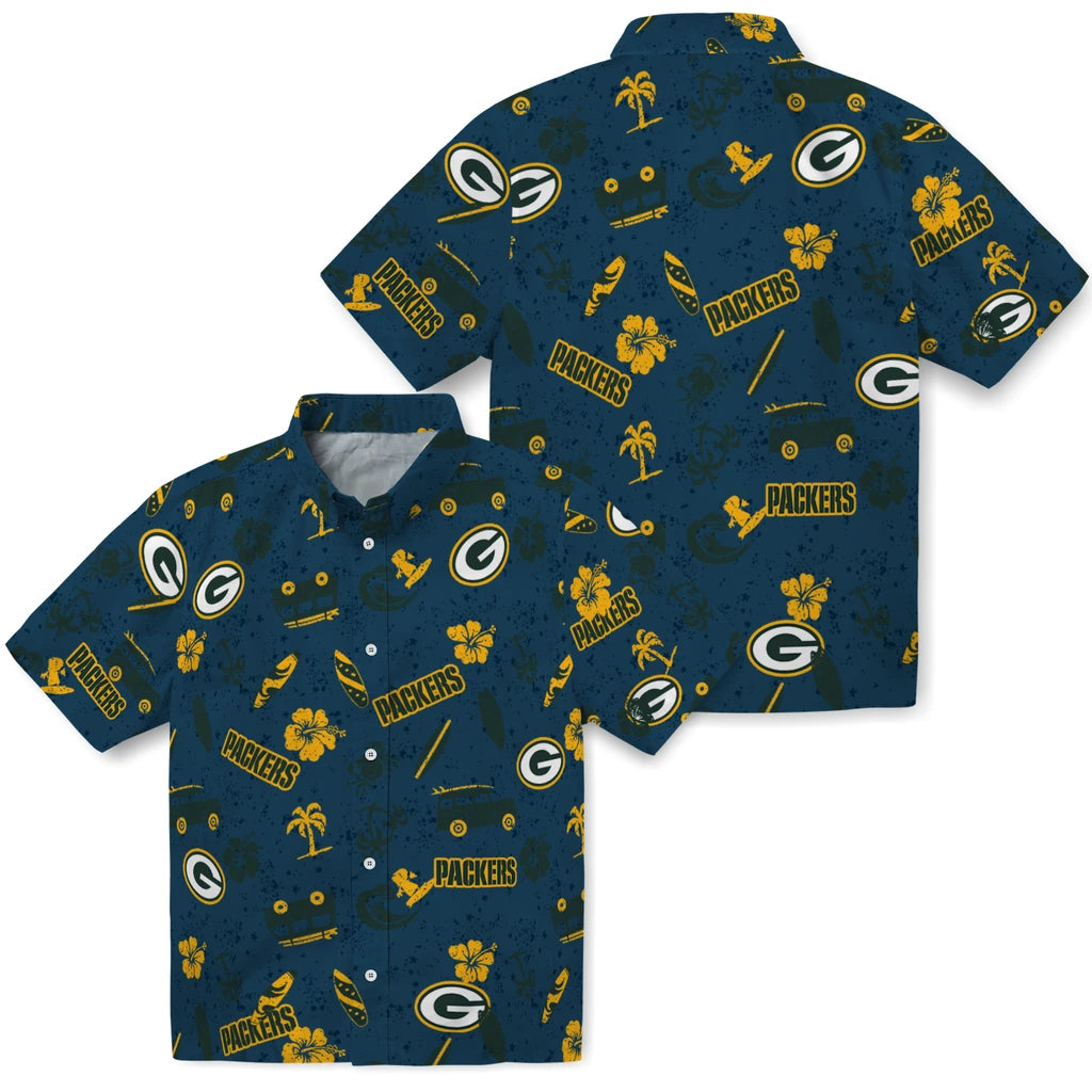 Green Bay Packers Hawaiian Shirt - Beach Vibe | Moonbestprint