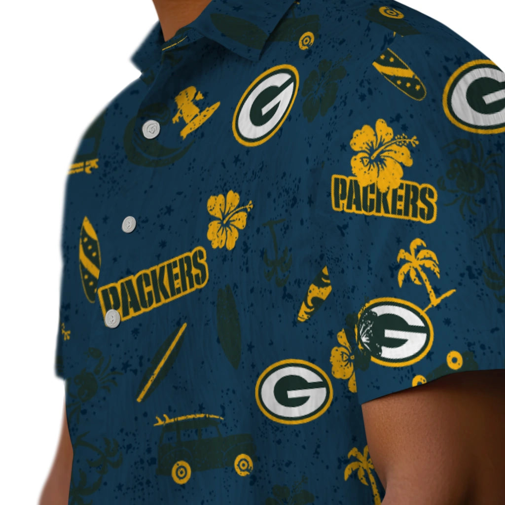 Green Bay Packers Hawaiian Shirt - Beach Vibe | Moonbestprint