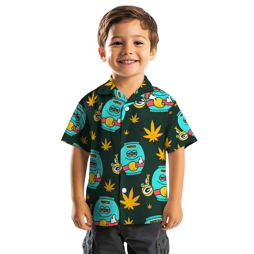 Green Bay Packers Hawaiian Shirt - Chill Vibe | Moonbestprint