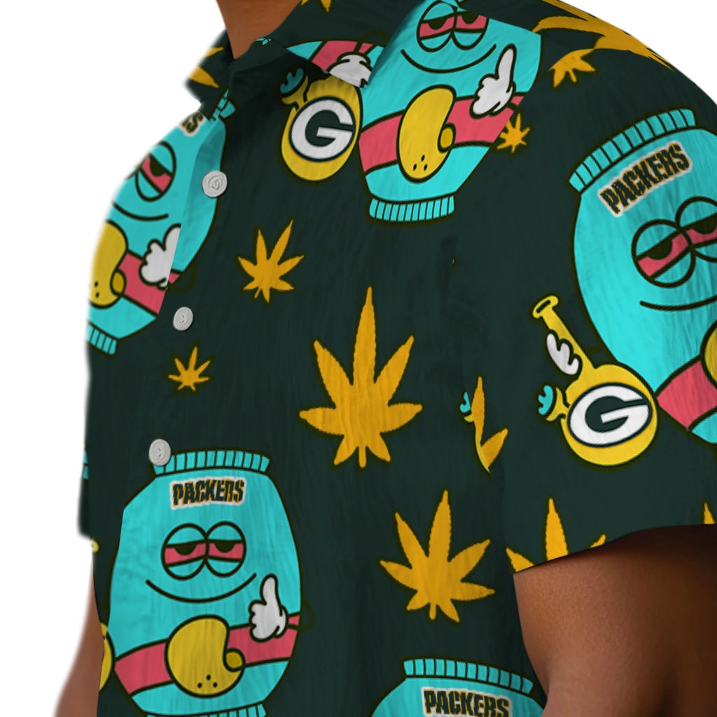 Green Bay Packers Hawaiian Shirt - Chill Vibe | Moonbestprint