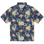 Green Bay Packers Hawaiian Shirt - Flamingo Hibiscus | Moonbestprint