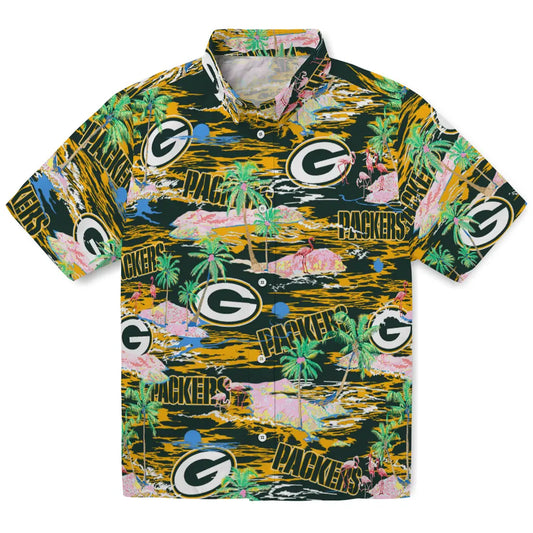 Green Bay Packers Flamingo Retreat 2026 Hawaiian Shirt – Moonbestprint