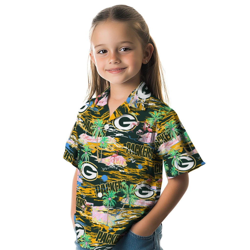 Green Bay Packers Flamingo Retreat 2026 Hawaiian Shirt – Moonbestprint