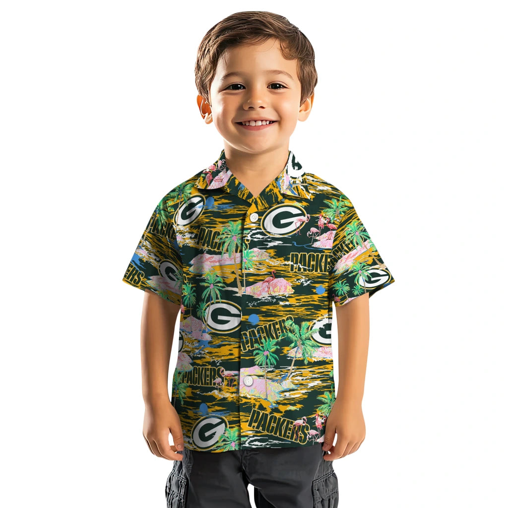 Green Bay Packers Flamingo Retreat 2026 Hawaiian Shirt – Moonbestprint