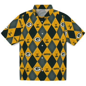 Green Bay Packers Hawaiian Shirt - Golfing Plaid | Moonbestprint