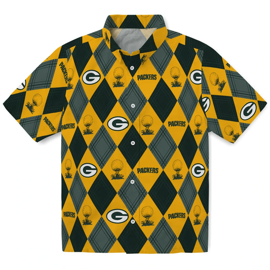 Green Bay Packers Hawaiian Shirt - Golfing Plaid | Moonbestprint